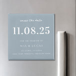 Minimal Chic Wedding Date Non-Photo Save The Date Magnet<br><div class="desc">Personalise this minimal chic design wedding save the date magnet with all of your details.</div>