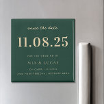 Minimal Chic Wedding Date Non-Photo Save The Date Magnet<br><div class="desc">Personalise this minimal chic design wedding save the date magnet with all of your details.</div>