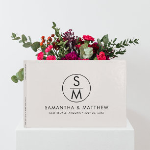 Minimal Chic Wedding Monogram Bride and Groom Guest Book
