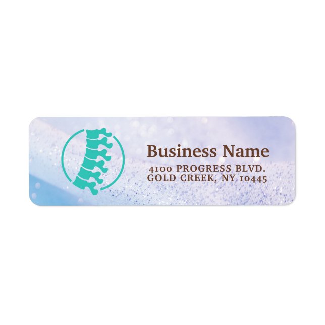 Minimal Chiropractor Packaging Label Return Address Label (Front)