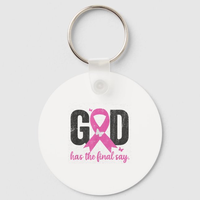Minimal Christian God Final Say Breast Key Ring (Front)