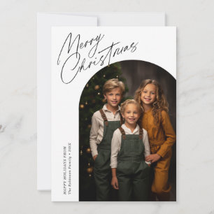 minimal christmas arch holiday card