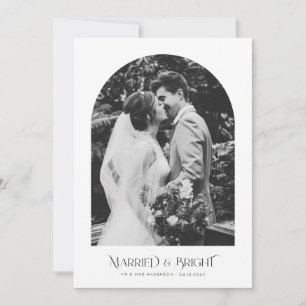 Minimal Christmas Arch Wedding Announcement