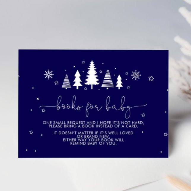 Minimal Christmas Baby Shower Book for Baby Card (Creator Uploaded)