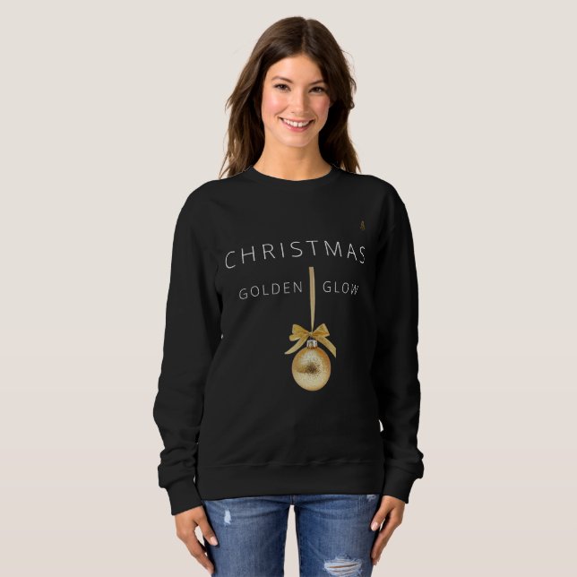 Minimal Christmas Line Art Tree | KaliraArts Sweatshirt (Front Full)