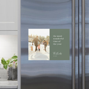 Minimal Christmas Modern Stylish Magnetic Card