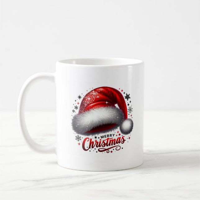 Minimal Christmas Mug | Line Art Tree | KaliraArts (Left)