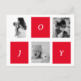 Minimal Christmas | Simple Black and White Photo  Postcard