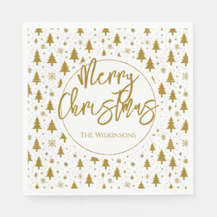 Minimal Christmas Tree Napkin