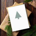 Minimal Christmas Tree | Sage Green Clean Simple Holiday Card<br><div class="desc">Minimalist, bold and simple christmas tree silhouette design custom holiday card in a 'scandi' scandinavian design style. The modern, minimal and bold design stands out from traditional christmas designs and is the perfect choice for the festive season. The card can easily be personalized with your own message and names inside....</div>