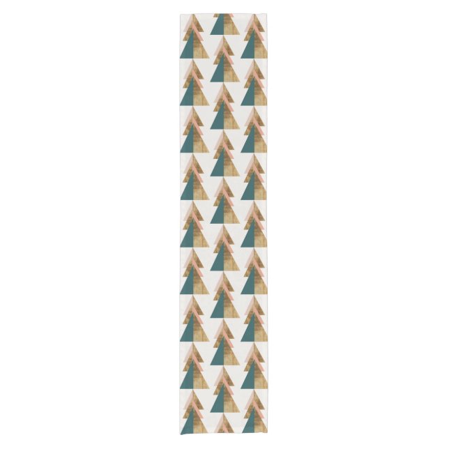 Minimal Christmas Tree Short Table Runner (Front)