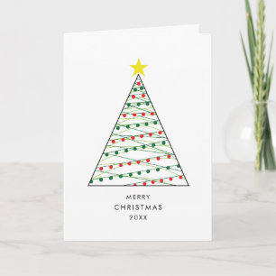 Minimal Christmas Tree Star Clean Simple Holiday