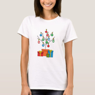 Minimal Christmas Tree with Presents T-Shirt