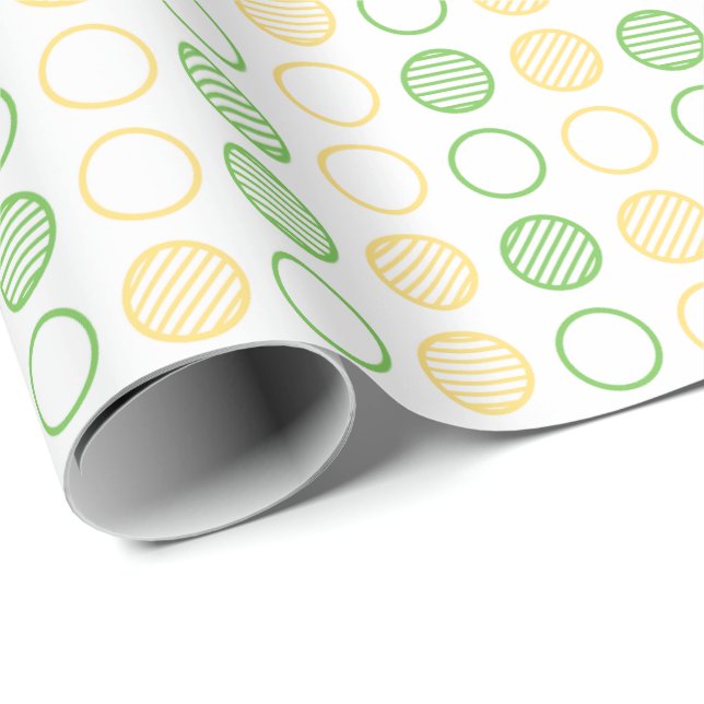 Minimal Circle Grid Pattern Wrapping Paper (Roll Corner)