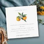Minimal Citrus Orange Botanical Boho Baby Shower Thank You Card<br><div class="desc">If you need any further customisation please feel free to message me on yellowfebstudio@gmail.com.</div>