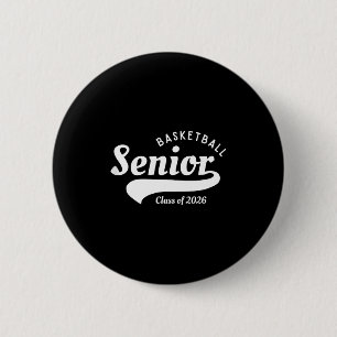 Minimal Class 2026 Basketball Senior Night 6 Cm Round Badge