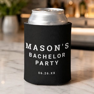 Minimal Classic Bachelor Party Can Cooler