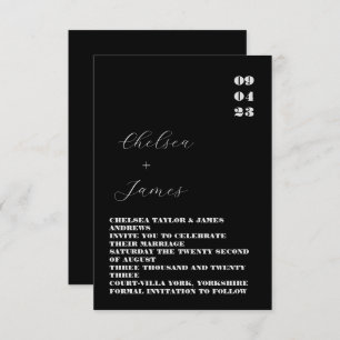 Minimal Classic Black Wedding