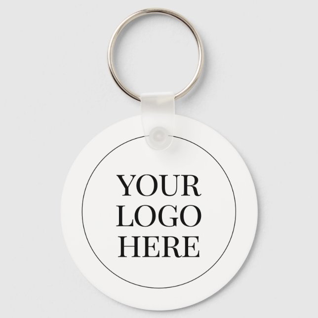 Minimal Classic Business Scannable QR Code Key Ring (Front)