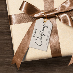 Minimal Classic Christmas Holiday Gift Tags