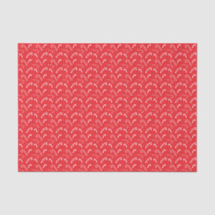 Minimal Classic Festive Holiday Red Candy Canes Tissue Paper