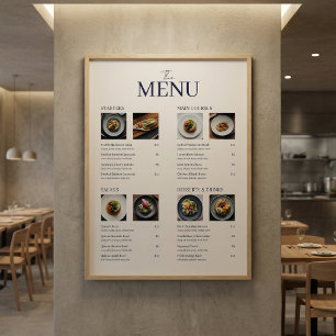 Minimal Classic Restaurant Menu Images QR Code
