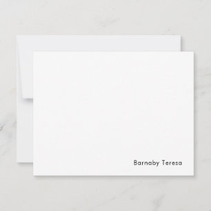 Minimal Classic Simple White Masculine Design Card