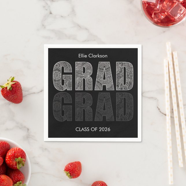Minimal Classy Graduation Party Napkin (Insitu)