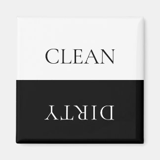 Minimal Clean Dirty Dishwasher Sign Magnet