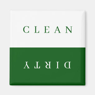 Minimal Clean Dirty Dishwasher Sign Magnet