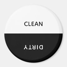 Minimal Clean Dirty Dishwasher Sign Magnet