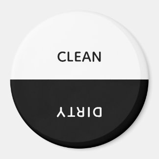 Minimal Clean Dirty Dishwasher Sign Magnet