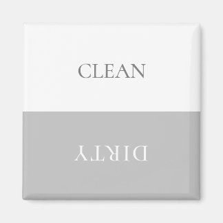 Minimal Clean Dirty Dishwasher Sign Magnet