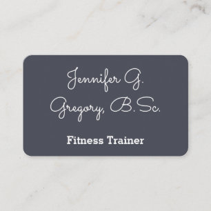 Minimal & Clean Fitness Trainer Business Card