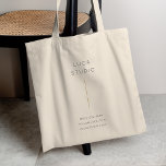 Minimal Clean Simple Modern QR Code Gold Tote Bag<br><div class="desc">A minimalist vertical design in a simple style with a gold feature colour & QR code. The text & QR code link can easily be customised for a design as unique as your small business!</div>