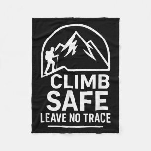 Minimal Climb Safe New Year Motivational Fleece Blanket