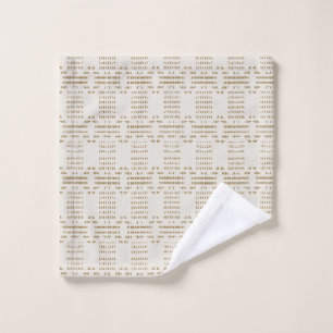 Minimal Coastal Abstract mudcloth boho rustic Bath Towel Set