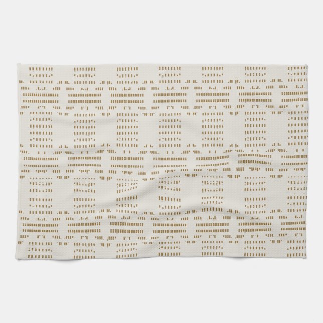 Minimal Coastal Abstract mudcloth boho rustic  Tea Towel (Horizontal)