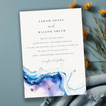Minimal Coastal Sea Beach Watercolor Wedding