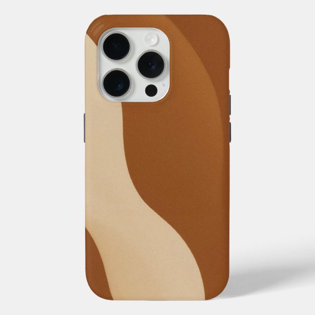 "Minimal Coffee & Mocha Tone Phone Case Trendy (Back)