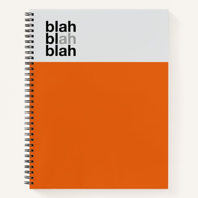 Minimal Color Block Notebook – Blah Blah Blah (Front)