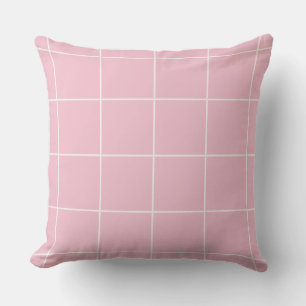 Minimal Color Grid Check Pattern Cushion