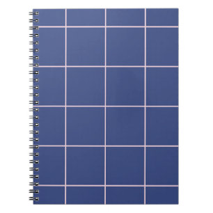 Minimal Color Grid Check Pattern Notebook