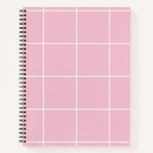 Minimal Color Grid Check Pattern Notebook
