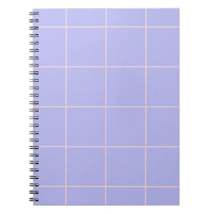 Minimal Color Grid Check Pattern Notebook