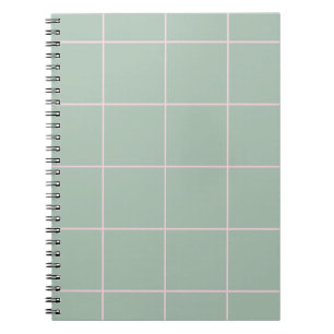 Minimal Color Grid Check Pattern Notebook
