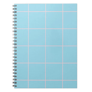 Minimal Color Grid Check Pattern Notebook