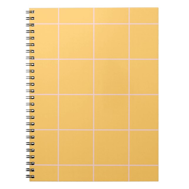 Minimal Colour Grid Check Pattern Notebook (Front)