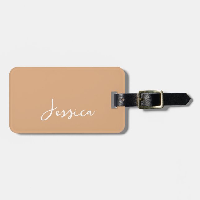 Minimal Colour Luggage Tag (Front Horizontal)