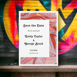 Minimal Colourful Artistic Abstract Modern Wedding Save The Date